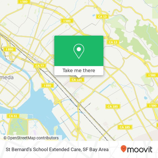 St Bernard's School Extended Care map