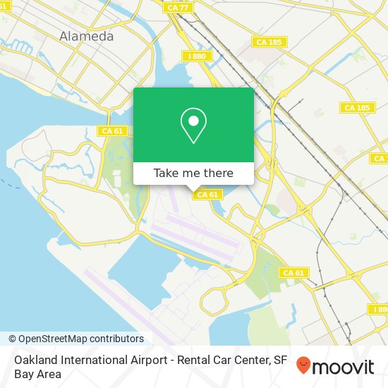 Mapa de Oakland International Airport - Rental Car Center