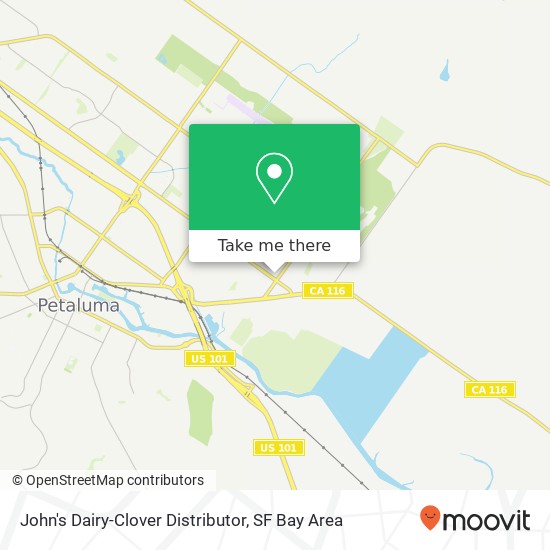 John's Dairy-Clover Distributor map