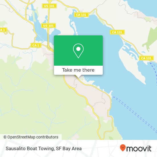 Mapa de Sausalito Boat Towing