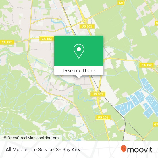 All Mobile Tire Service map