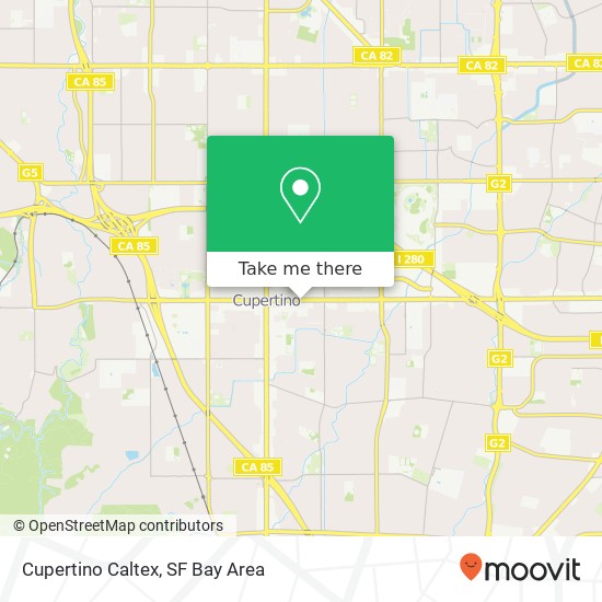 Cupertino Caltex map