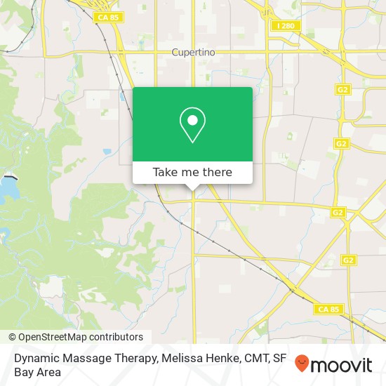 Dynamic Massage Therapy, Melissa Henke, CMT map