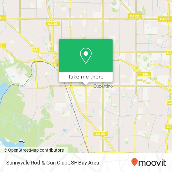 Mapa de Sunnyvale Rod & Gun Club.