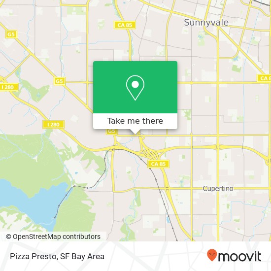 Pizza Presto map