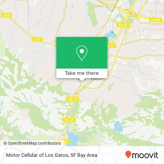 Mapa de Motor Cellular of Los Gatos