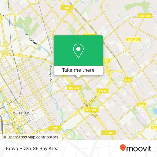 Bravo Pizza map