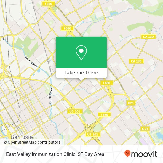 Mapa de East Valley Immunization Clinic