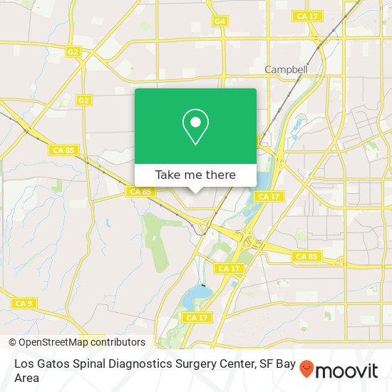 Mapa de Los Gatos Spinal Diagnostics Surgery Center
