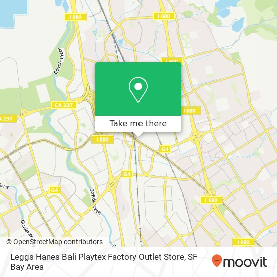 Mapa de Leggs Hanes Bali Playtex Factory Outlet Store