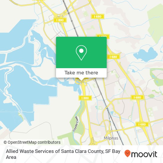 Mapa de Allied Waste Services of Santa Clara County