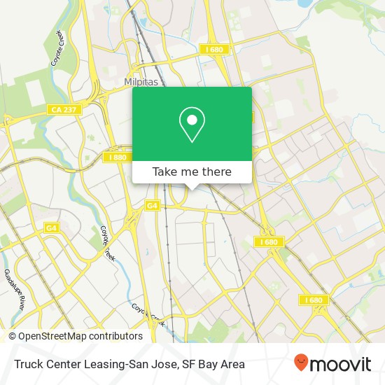 Truck Center Leasing-San Jose map