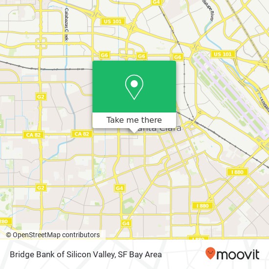 Mapa de Bridge Bank of Silicon Valley