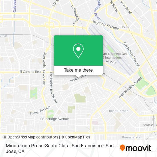 Mapa de Minuteman Press-Santa Clara