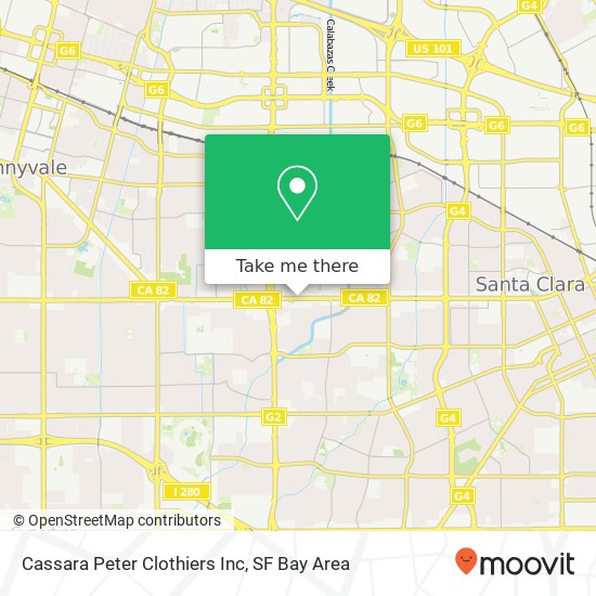 Cassara Peter Clothiers Inc map