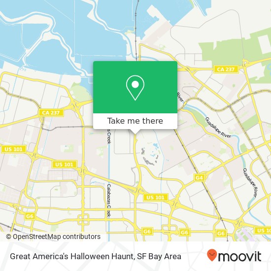Great America's Halloween Haunt map