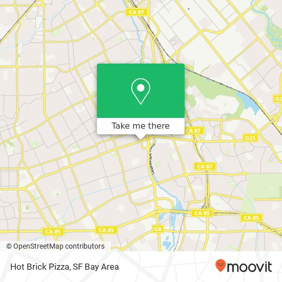 Hot Brick Pizza map