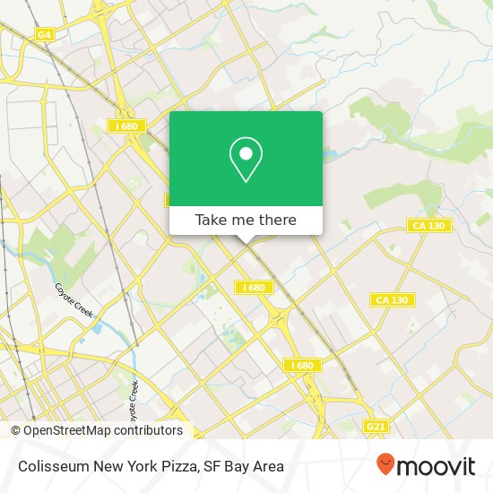 Colisseum New York Pizza map