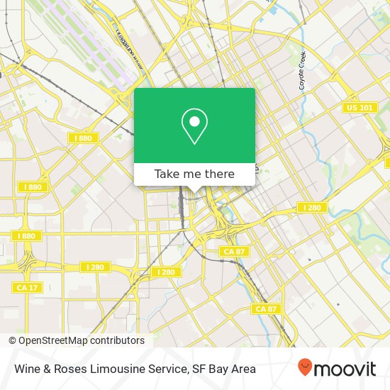 Mapa de Wine & Roses Limousine Service