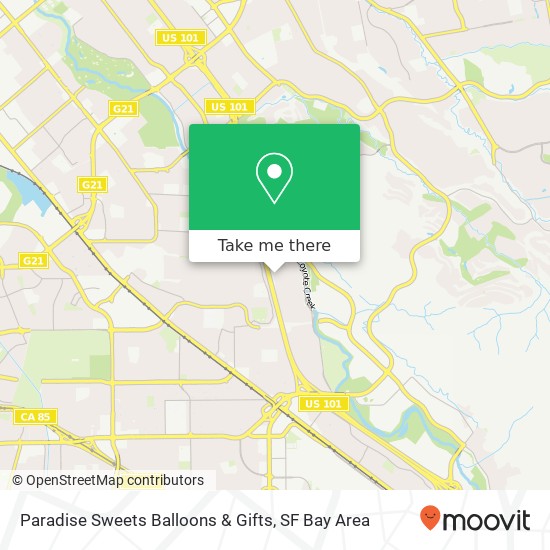 Paradise Sweets Balloons & Gifts map