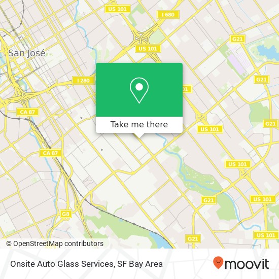 Mapa de Onsite Auto Glass Services