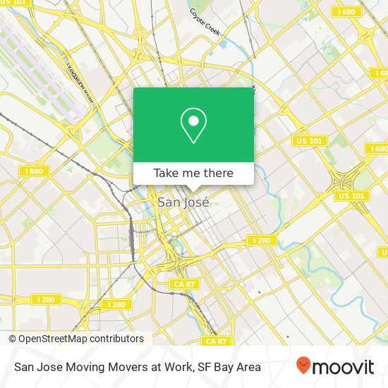 San Jose Moving Movers at Work map