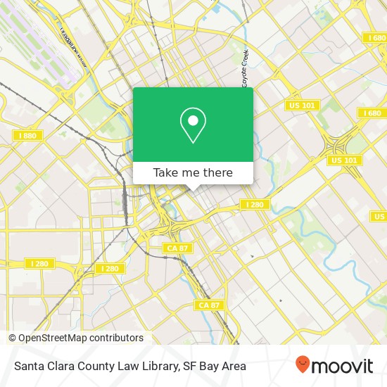 Santa Clara County Law Library map