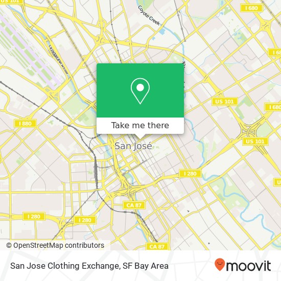 San Jose Clothing Exchange map