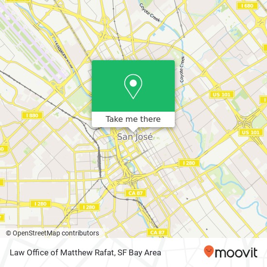 Mapa de Law Office of Matthew Rafat