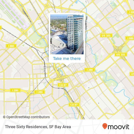 Mapa de Three Sixty Residences