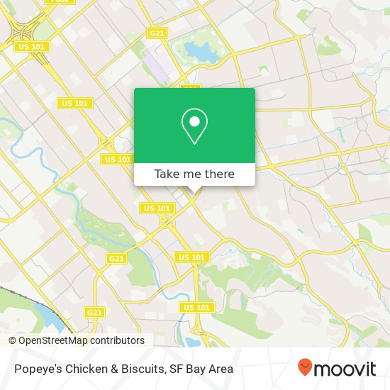 Mapa de Popeye's Chicken & Biscuits