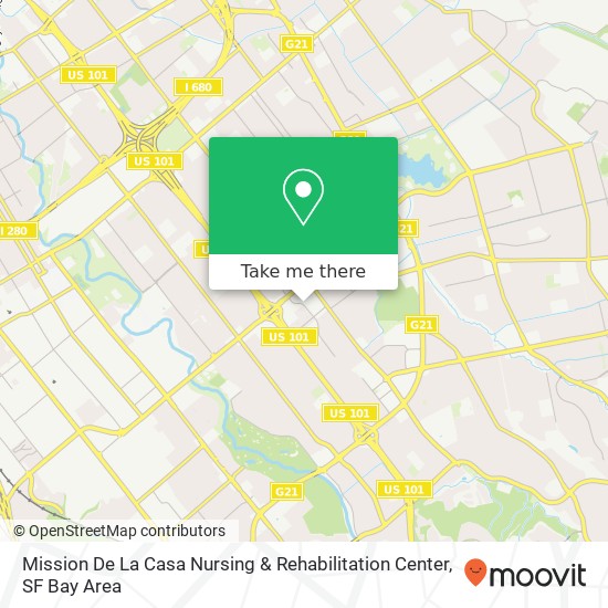 Mapa de Mission De La Casa Nursing & Rehabilitation Center