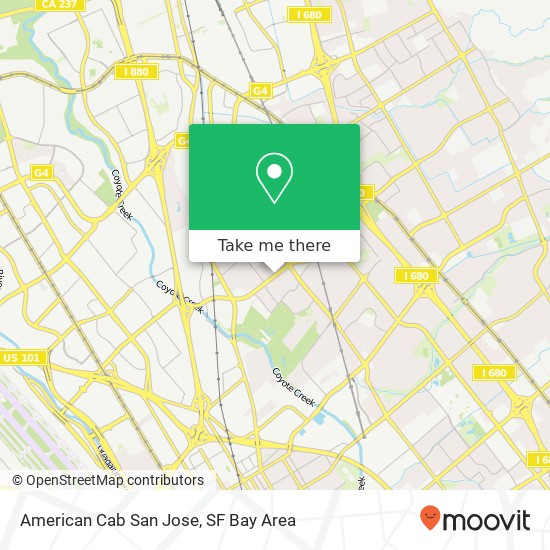 American Cab San Jose map