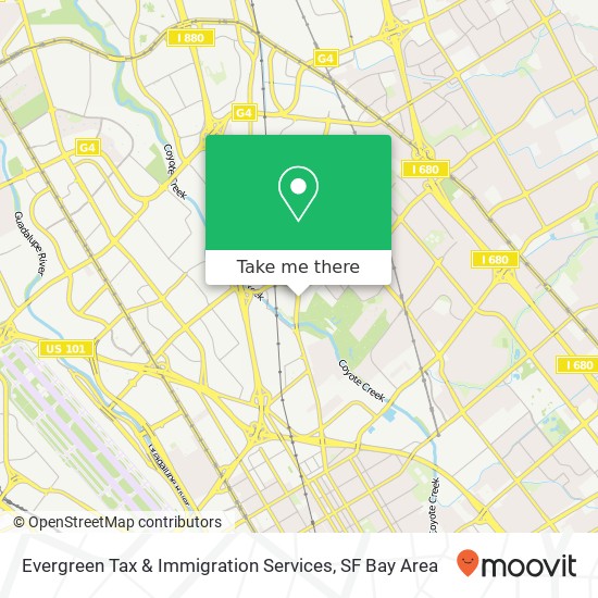 Evergreen Tax & Immigration Services map