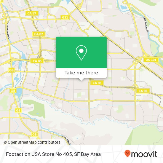Mapa de Footaction USA Store No 405
