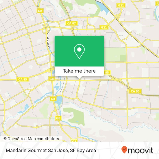 Mandarin Gourmet San Jose map