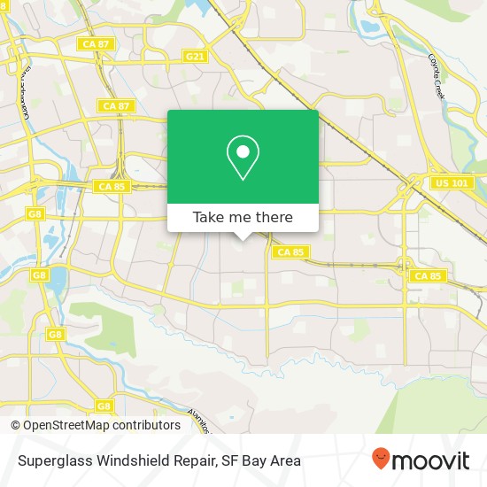 Superglass Windshield Repair map