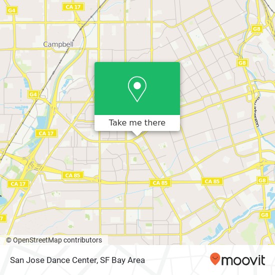 Mapa de San Jose Dance Center
