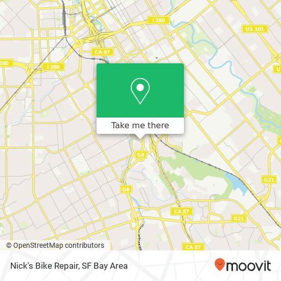 Mapa de Nick's Bike Repair