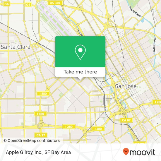 Mapa de Apple Gilroy, Inc.