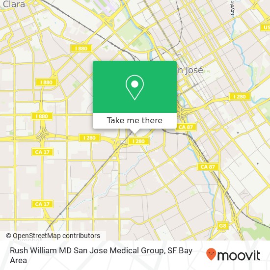 Mapa de Rush William MD San Jose Medical Group