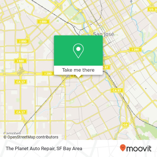 The Planet Auto Repair map