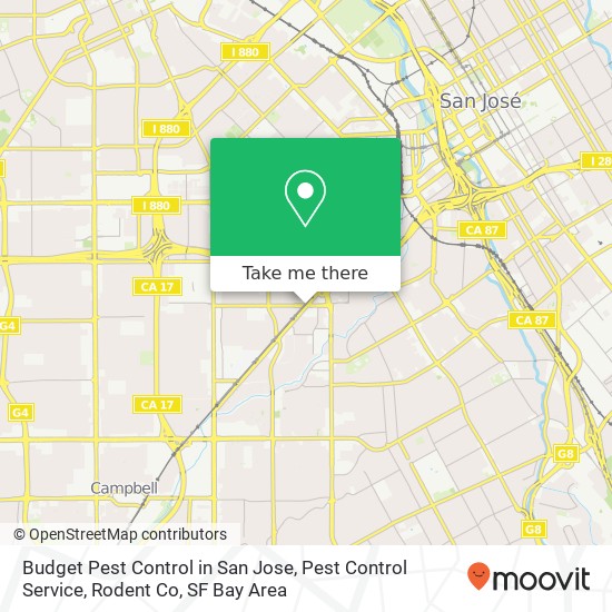 Budget Pest Control in San Jose, Pest Control Service, Rodent Co map