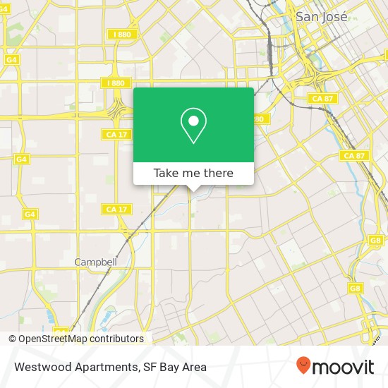 Mapa de Westwood Apartments