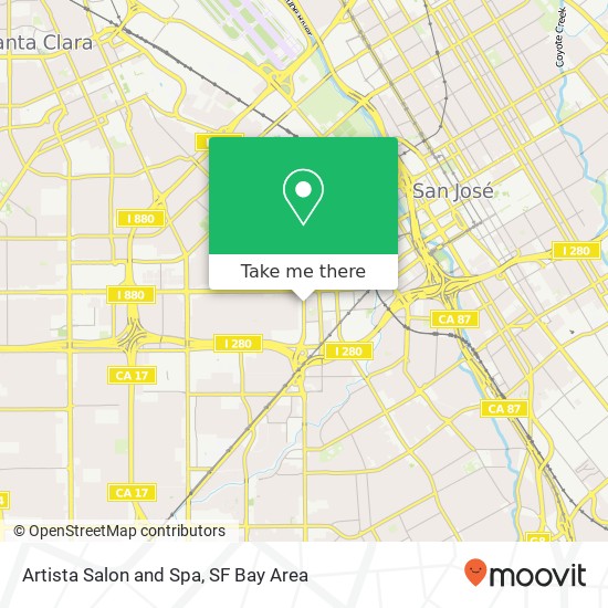 Artista Salon and Spa map