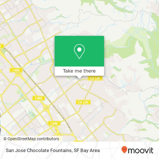 San Jose Chocolate Fountains map