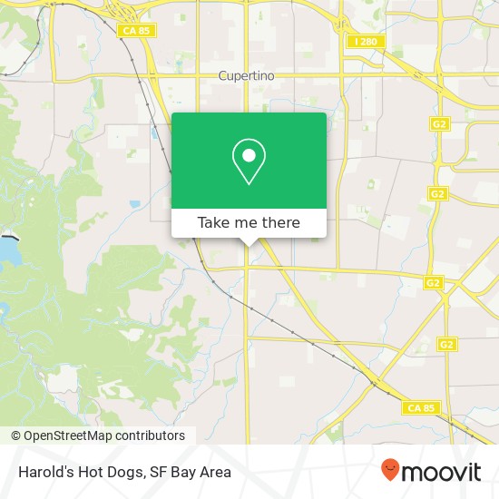 Harold's Hot Dogs map