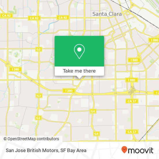 San Jose British Motors map