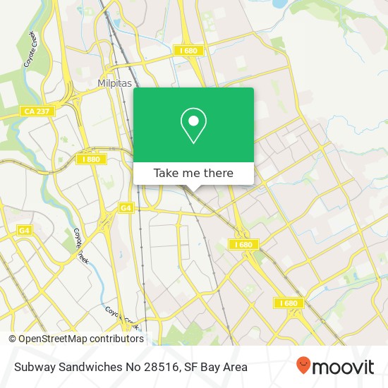 Mapa de Subway Sandwiches No 28516