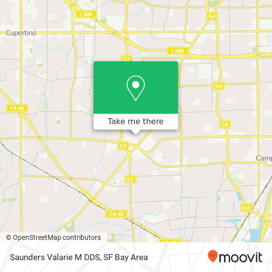 Saunders Valarie M DDS map